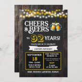 Cheers and Beers to 92 Years Brewery Birthday 招待状 (正面/裏面)