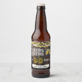 Cheers and Beers to 98 Years Rustic Birthday  ビールラベル (正面)