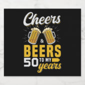 Cheers and Beers to my 50 Years, Any Birthday ビールラベル (シングルラベル)