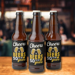 Cheers and Beers to my 50 Years, Any Birthday ビールラベル