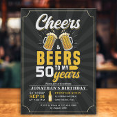 Cheers and Beers to my 50 Years Fun Birthday 招待状