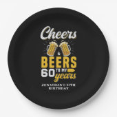 Cheers and Beers to my 60 Years, Fun  ペーパープレート (正面)