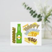 Cheers and Happy Birthday ポストカード (スタンド正面)
