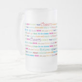 Cheers_Around世界高い曇らされたガラス フロストグラスビールジョッキ (正面左)