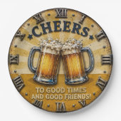 Cheers Beer Man Cave Bar Gift ペーパープレート (正面)