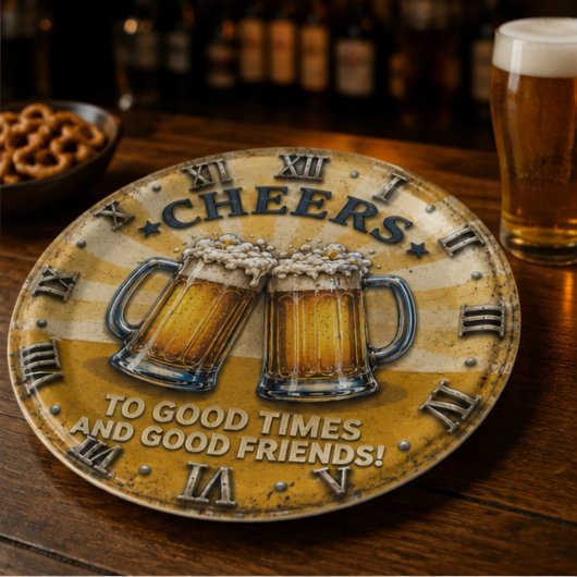 Cheers Beer Man Cave Bar Gift ペーパープレート