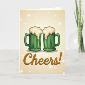 Cheers Beer Mugs Celebration Card カード (正面)