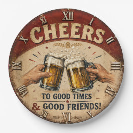 Cheers Beer Rustic Bar Vintage Pub Decor Man Cave ペーパープレート
