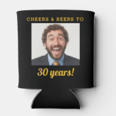 Cheers & Beers 30歳の誕生日フォトキーペス 缶クーラー (裏面)