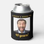 Cheers & Beers 40 Years Birthday Photo Keepsake 缶クーラー (缶正面)