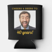 Cheers & Beers 40 Years Birthday Photo Keepsake 缶クーラー (裏面)