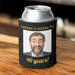 Cheers & Beers 40 Years Birthday Photo Keepsake 缶クーラー