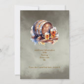 Cheers Beers 40 Years Black Smokey Men's Birthday 招待状 (裏面)