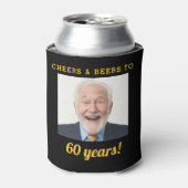 Cheers & Beers 60歳の誕生日フォトキープ 缶クーラー (缶正面)