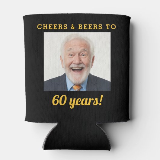 Cheers & Beers 60 Years Birthday Photo Keepsake 缶クーラー (裏面)