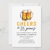 Cheers Beers Adult Birthday Party Invitation 招待状 (正面)
