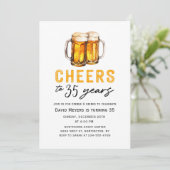 Cheers Beers Adult Birthday Party Invitation 招待状 (スタンド正面)