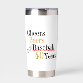 Cheers Beers and Baseball 40th Birthday Party 保温保冷タンブラー
