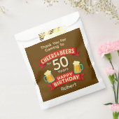 Cheers & Beers for 50 Years Happy Birthday NAME  フェイバーバッグ (封をした状態)