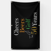 Cheers Beers Golf 50th Birthday 横断幕 (縦)