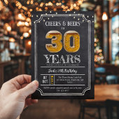 Cheers & Beers Men's 30th Birthday Invitation 招待状