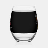 Cheers Beers Merry 40th Christmas Birthday Party ステムなしワイングラス (左)