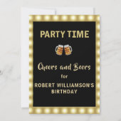Cheers & Beers Party Time 50th (Any Year) Birthday 招待状 (裏面)