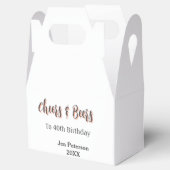 Cheers & beers to 40th birthday gray name year sin フェイバーボックス (オープン)