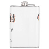 Cheers & beers to 40th birthday gray name year sin フラスク (裏面)