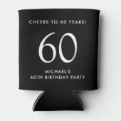 Cheers Black 60th Birthday Party 缶クーラー (正面)