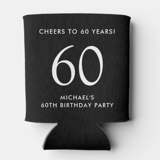 Cheers Black 60th Birthday Party 缶クーラー (裏面)