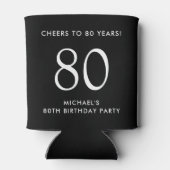 Cheers Black 80th Birthday Party 缶クーラー (裏面)