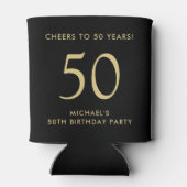 Cheers Black Gold 50th Birthday Party 缶クーラー (裏面)