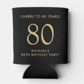 Cheers Black Gold 80th Birthday Party 缶クーラー (裏面)