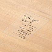 Cheers Bride To Be Bridal Shower アクリル招待状 (レイダウン)