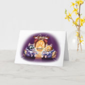 CHEERS! COCOA CATS (semigloss) by Jeff Willis Art カード (黄色い花)