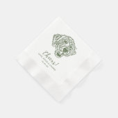 Cheers Custom Dog Drawn Cocktail Napkins Wedding 縁ありカクテルナプキン (角)