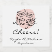 Cheers Doodle Food and Beverage Label Set スパークリングワインラベル (シングルラベル)