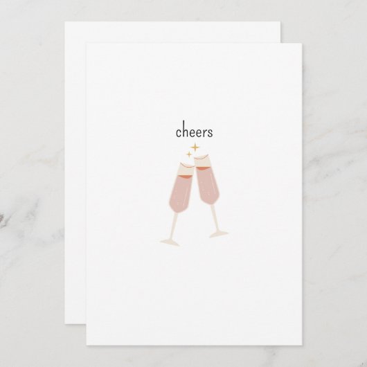 Cheers! Einladung zum Feiern  招待状 (正面/裏面)