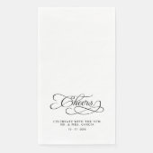 Cheers Elegant Bride & Groom Calligraphy Black (正面)