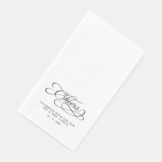 Cheers Elegant Bride & Groom Calligraphy Black (コーナー)