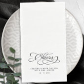 Cheers Elegant Bride & Groom Calligraphy Black