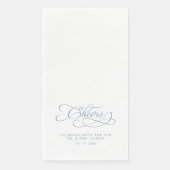 Cheers Elegant Bride & Groom Calligraphy Blue (正面)