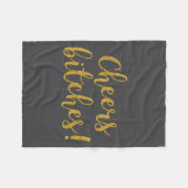 Cheers Es Happy New Year Celebration New Years Eve フリースブランケット (正面(横))