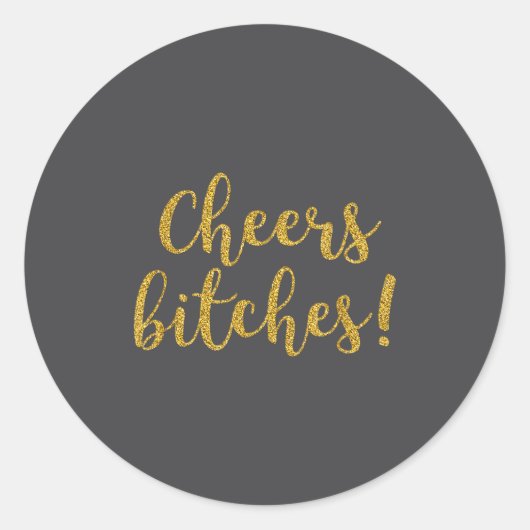 Cheers Es Happy New Year Celebration New Years Eve ラウンドシール (正面)