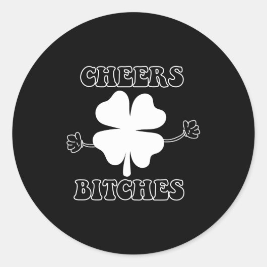 Cheers Es Lucky Clover Saint Patrick's Day Iri-shi ラウンドシール (正面)