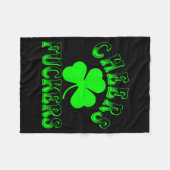 Cheers Forers Irish St Patricks Day Shamrock Tee  フリースブランケット (正面(横))