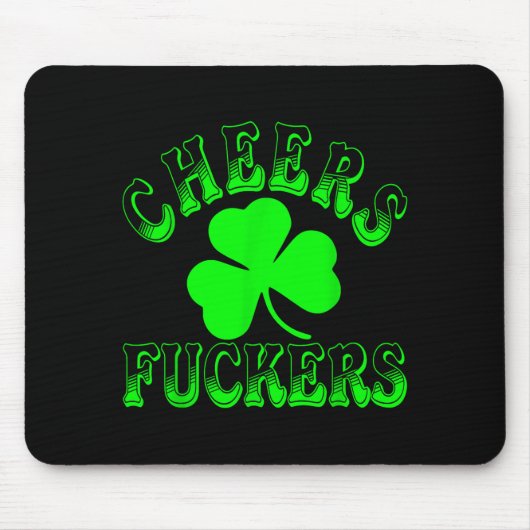 Cheers Forers Irish St Patricks Day Shamrock Tee マウスパッド (正面)