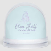 Cheers forty happy birthday cake blue purple name  (正面)