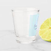 Cheers forty happy birthday cake blue purple name  ショットグラス (左)